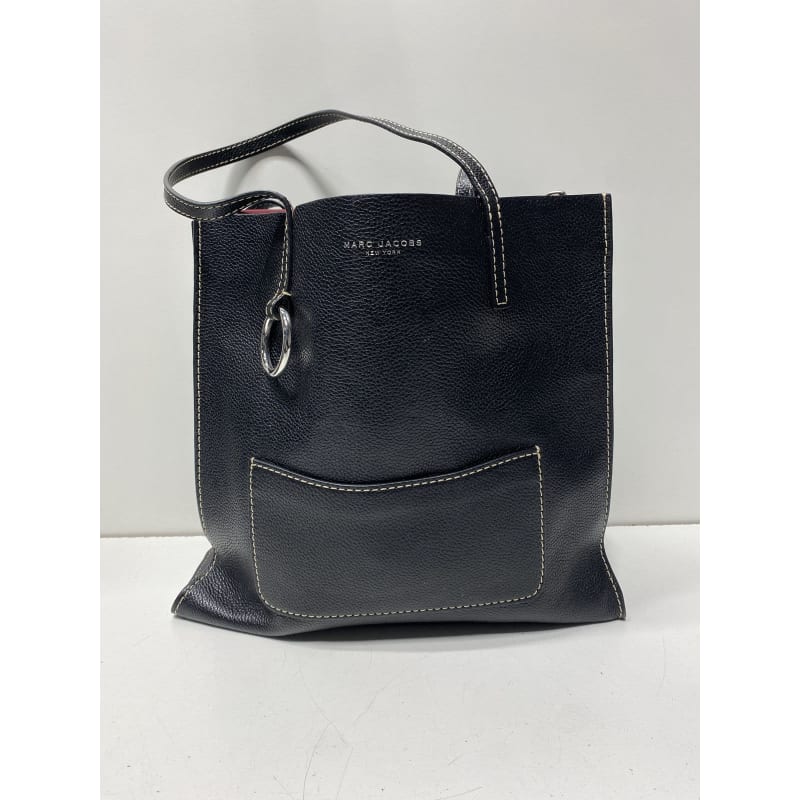 Buy the AUTHENTIC Marc Jacobs Grained Calfskin Bold Grind Black Tote Bag GoodwillFinds