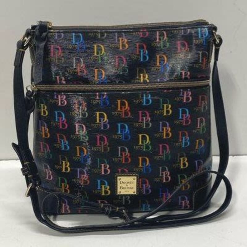 Buy the Dooney Bourke Monogram Signature DB75 Crossbody Bag Multicolor GoodwillFinds