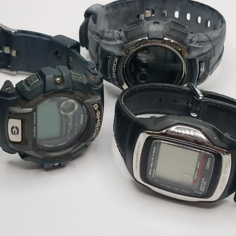 Buy the Men s G SHOCK Plus Casio Wave Ceptor Stainless Steel Watch Collection GoodwillFinds