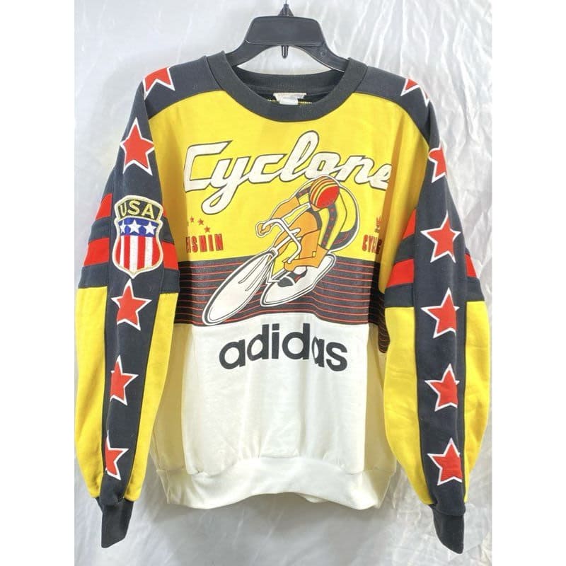 Adidas yellow sweatshirt vintage store