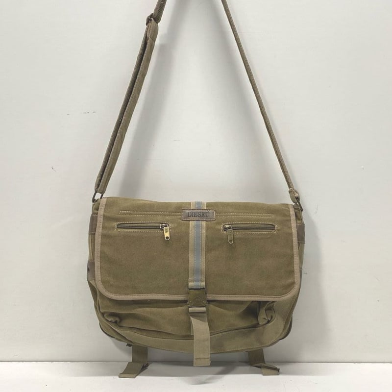 Buy the DIESEL Spare Parts Canvas Messenger Shoulder Bag | GoodwillFinds