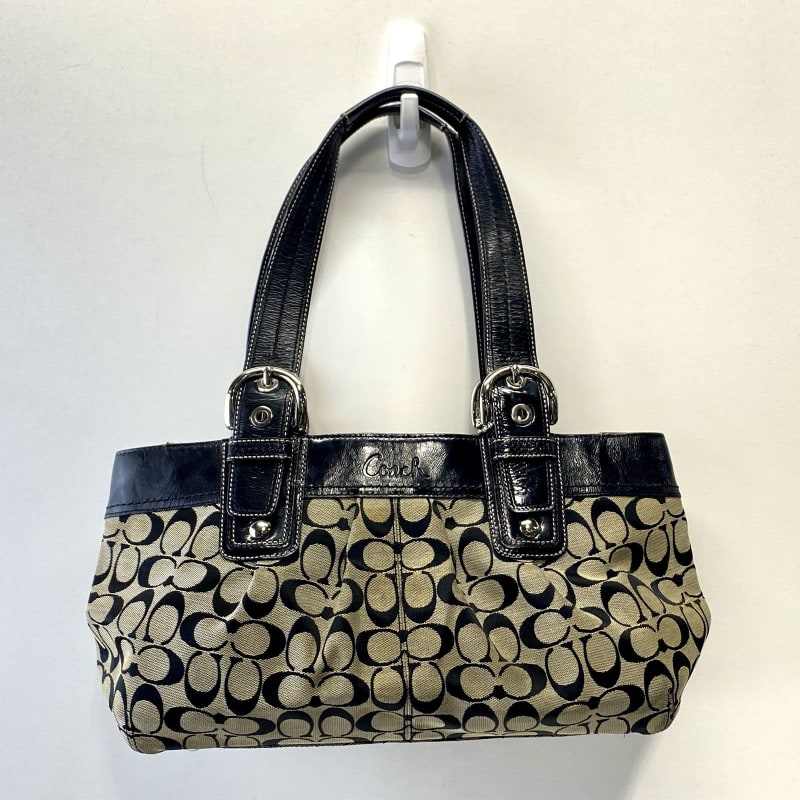 Coach black signature shoulder bag top