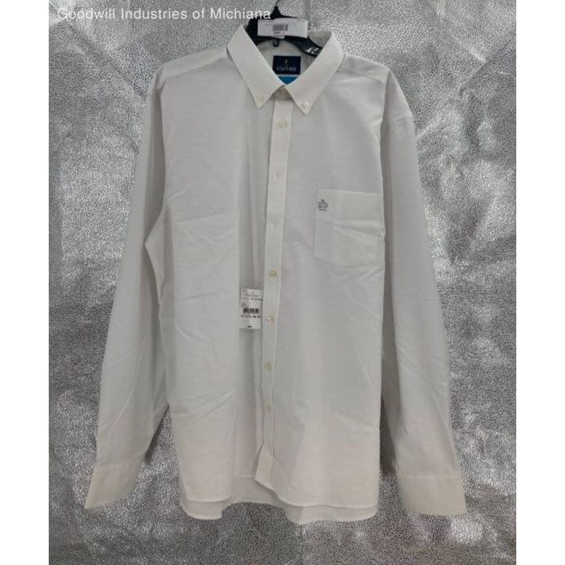 Buy the NWT Men s Stafford White Shirt size XL GoodwillFinds