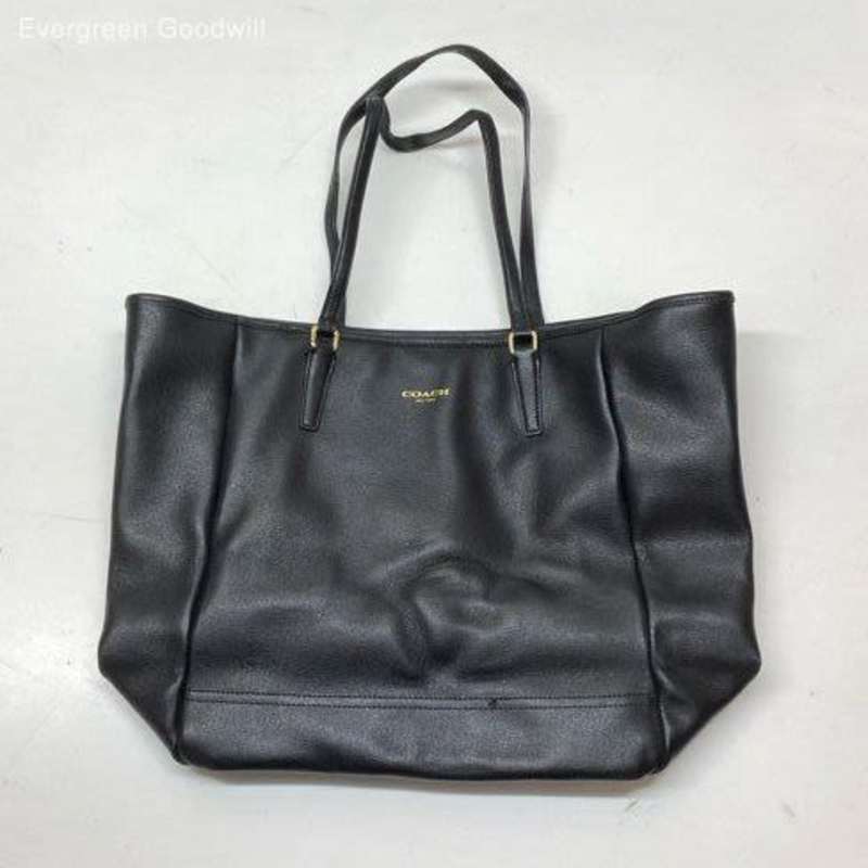 Buy the Coach Black Saffiano Leather Tote Bag | GoodwillFinds