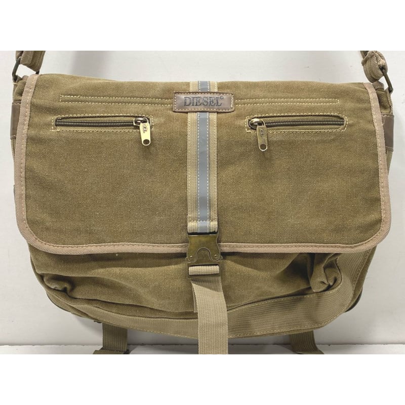 Buy the DIESEL Spare Parts Canvas Messenger Shoulder Bag | GoodwillFinds