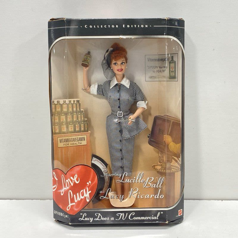 Lucy does a tv commercial barbie shop