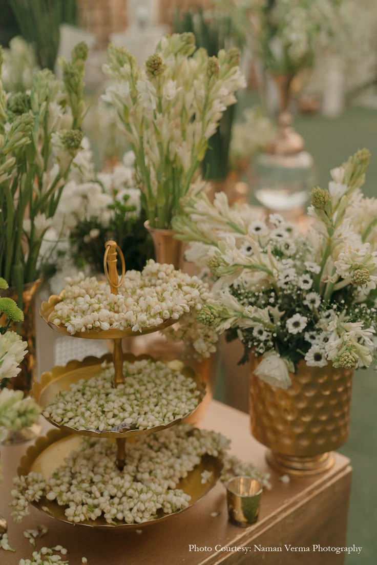 Beautiful floral arrangements for wedding ceremony