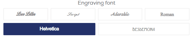 Engraving font options
