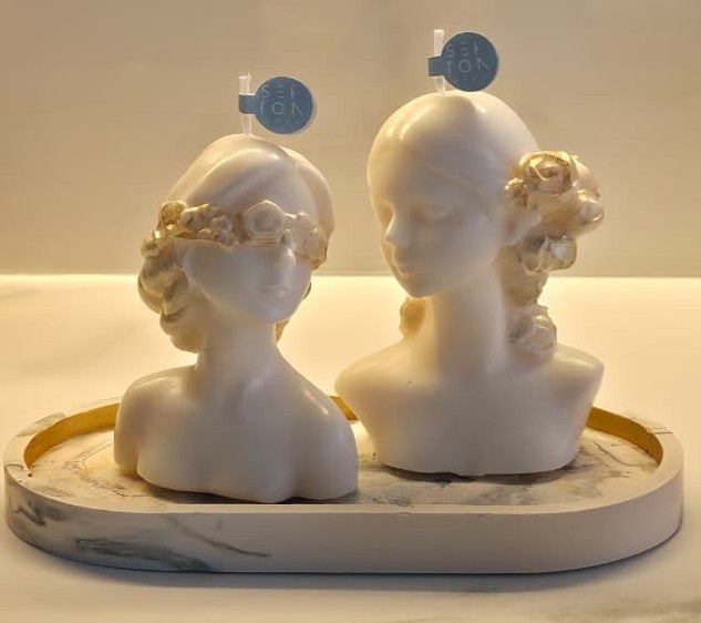 Vela Decorativa Busto Femenino Musa 6