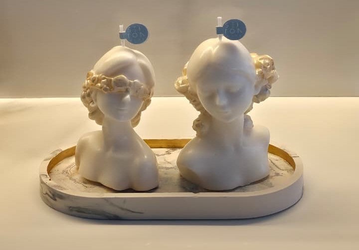 Vela Decorativa Busto Femenino Musa 5