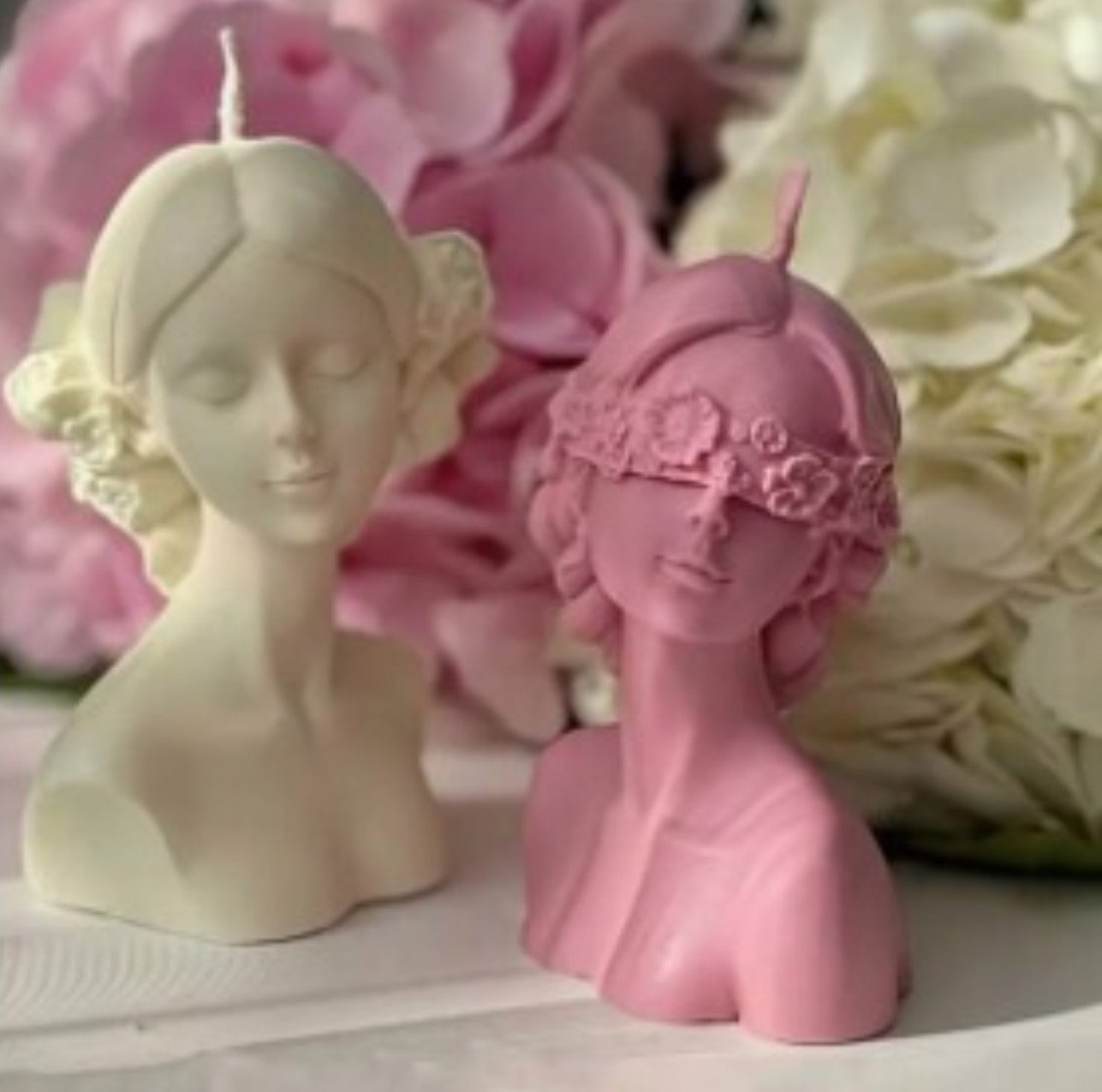 Vela Decorativa Busto Femenino Musa 8