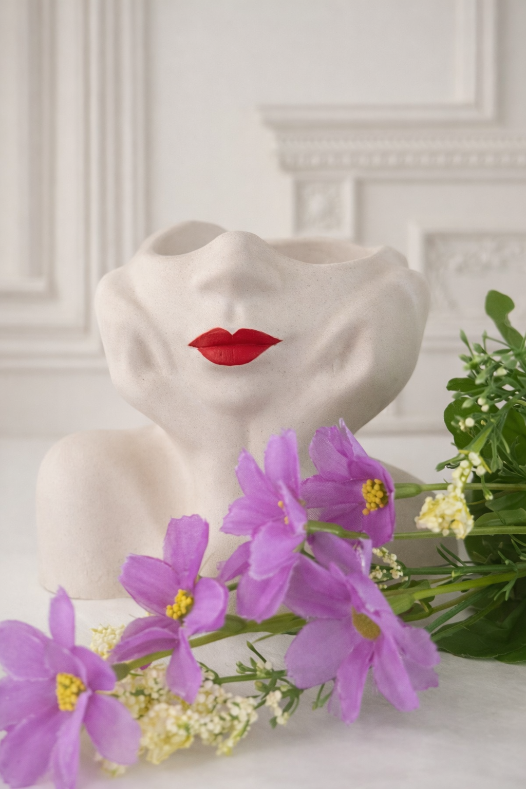 Florero Escultural Rostro - Serenidad. 3