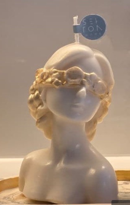 Vela Decorativa Busto Femenino Musa 4