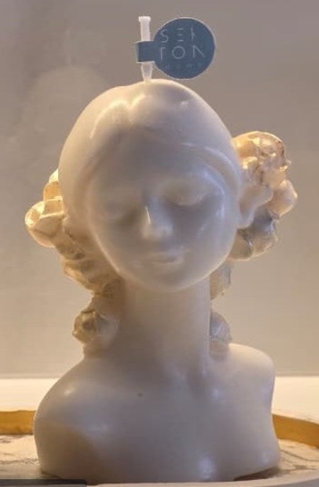 Vela Decorativa Busto Femenino Musa 3