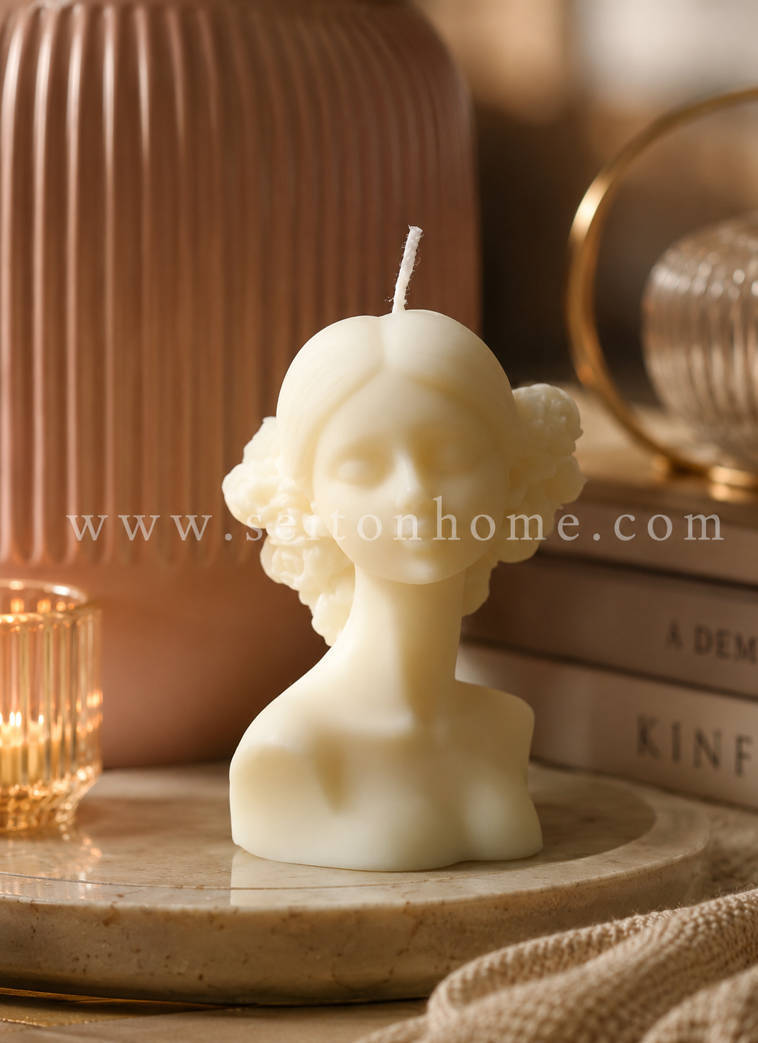 Vela Decorativa Busto Femenino Musa 2