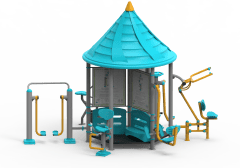 Double Çatılı Fitness Aletleri D-FD-400 | Dış Mekan Spor Aletleri | Erse Kent Mobilyaları