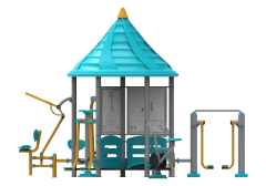 Double Çatılı Fitness Aletleri D-FD-400 | Dış Mekan Spor Aletleri | Erse Kent Mobilyaları