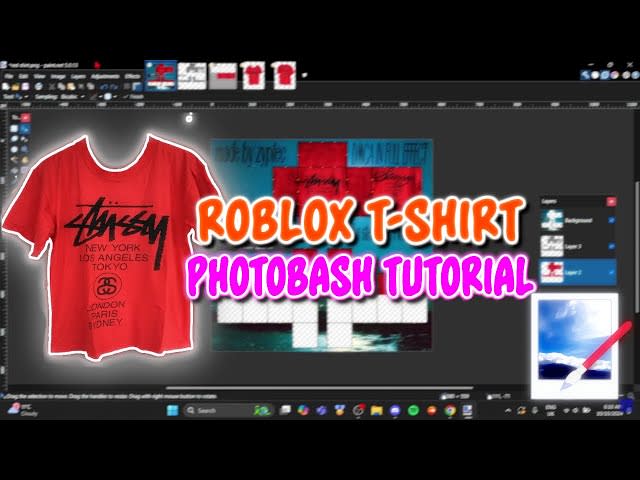 ROBLOX T-SHIRT | PHOTOBASH TUTORIAL (paint.net)