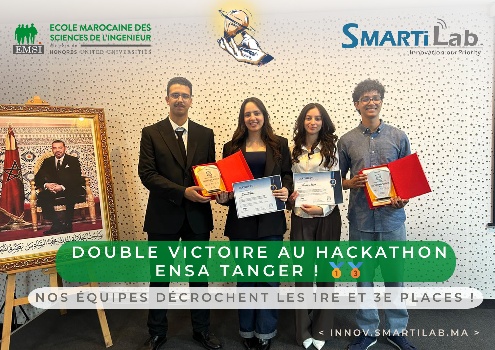 Double victoire au Hackathon ENSA Tanger ! 🏆🥇🥉