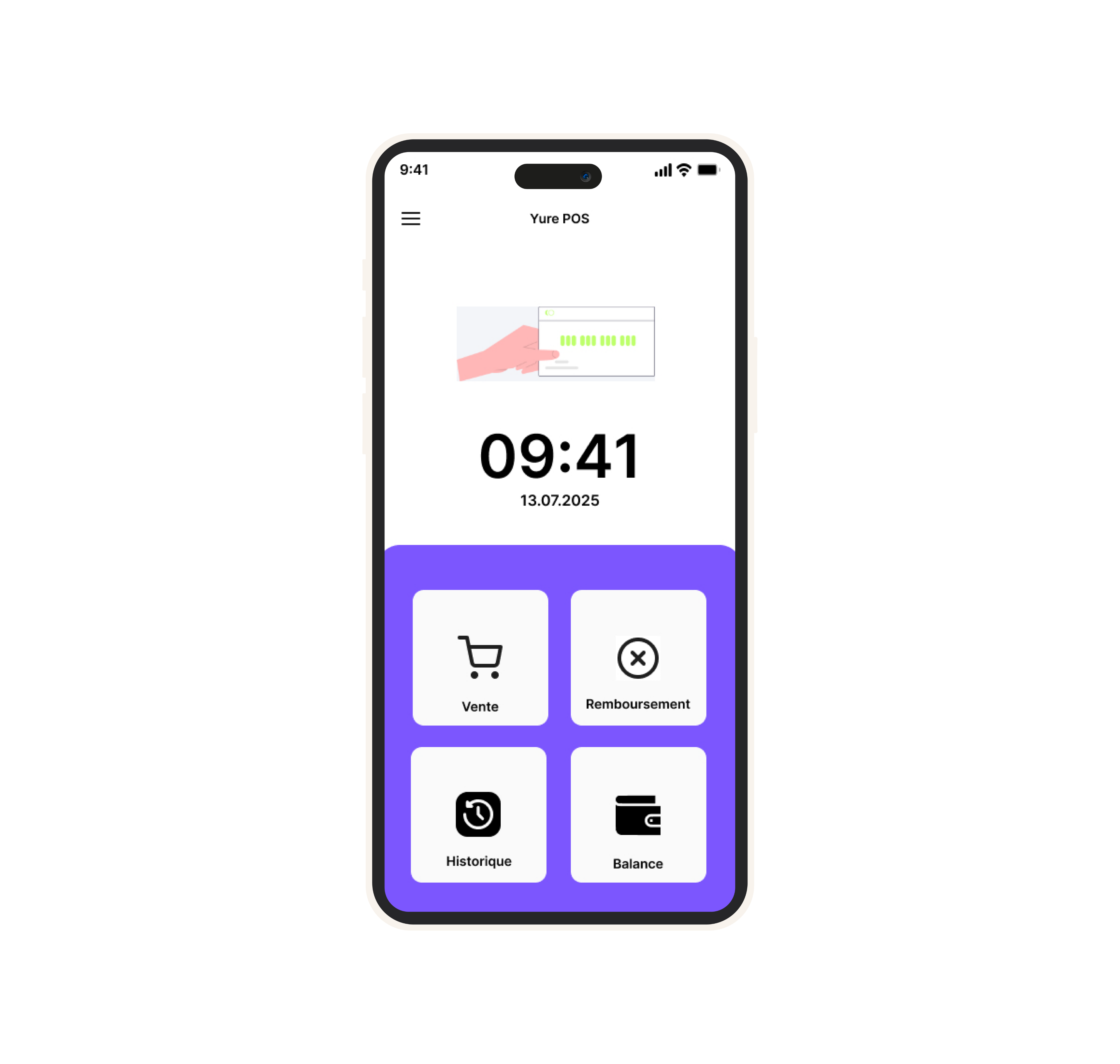 Accueil application mobile