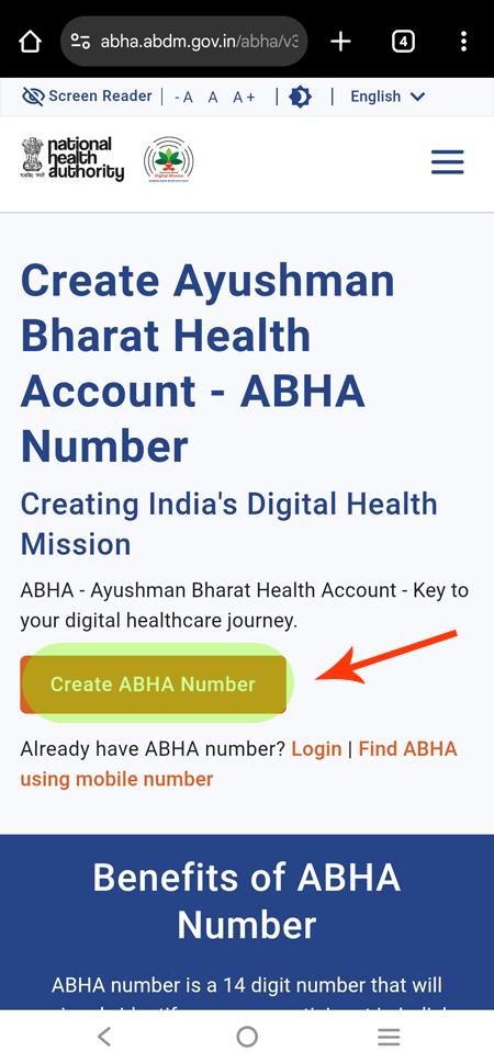 Create ABHA Card