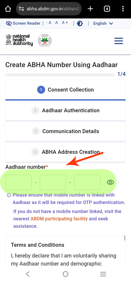 ABHA Card Verification by Aadhaar Card