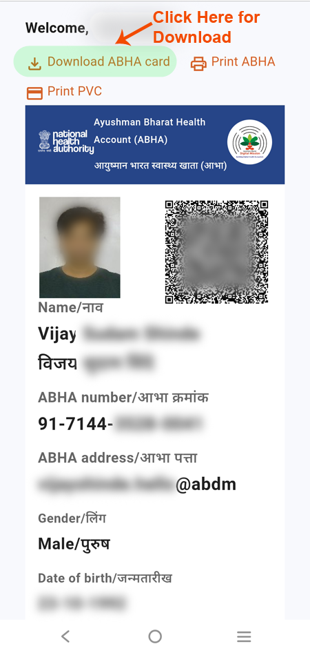 Download ABHA Card
