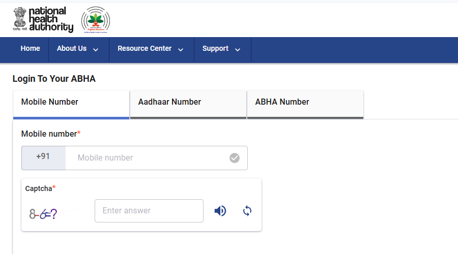 ABHA Card Download By Mobile Number