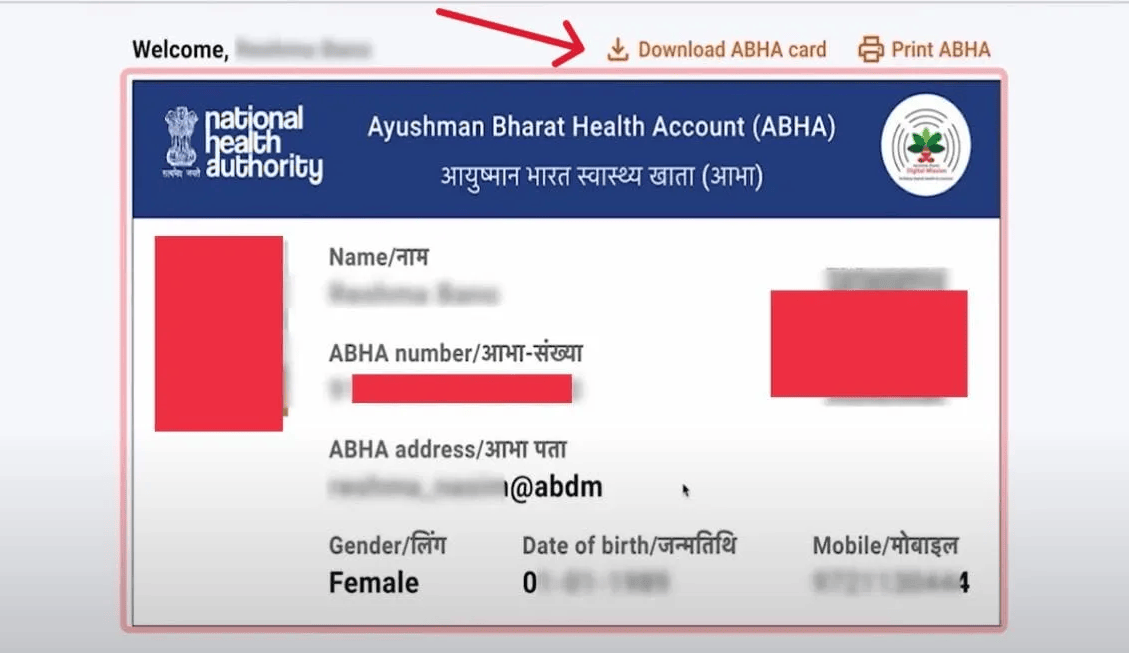 Download ABHA Card
