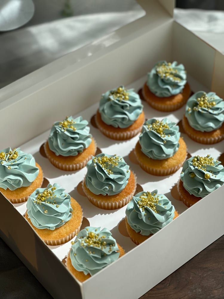 Custom Cupcakes With Colours & Sprinkles