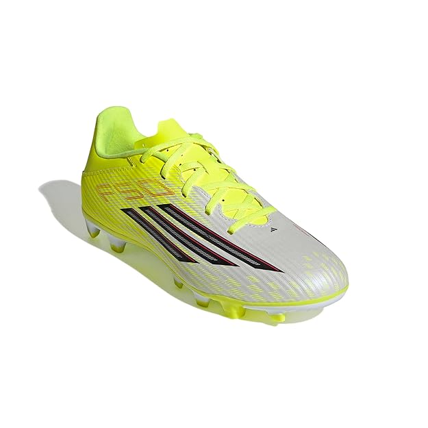 Adidas F50 Club FG/MG Football Cleats, Tesoye/Cblack/Lucred, Firm Ground/Multi-Ground Soccer Shoes