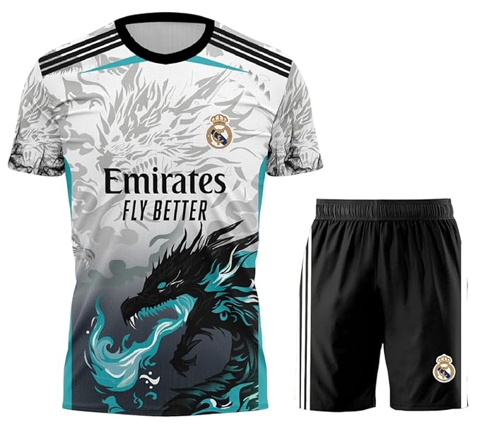 Portugal New Season Dragon Fire Print Football Jersey Set
