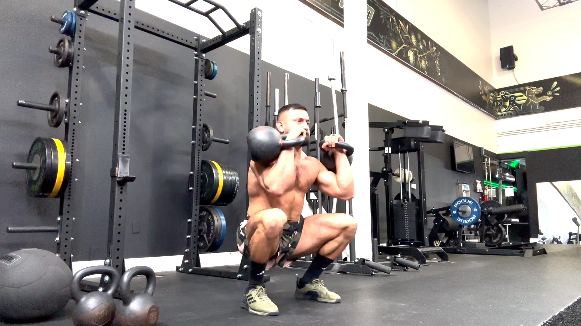 Double Kettlebell Front Squat