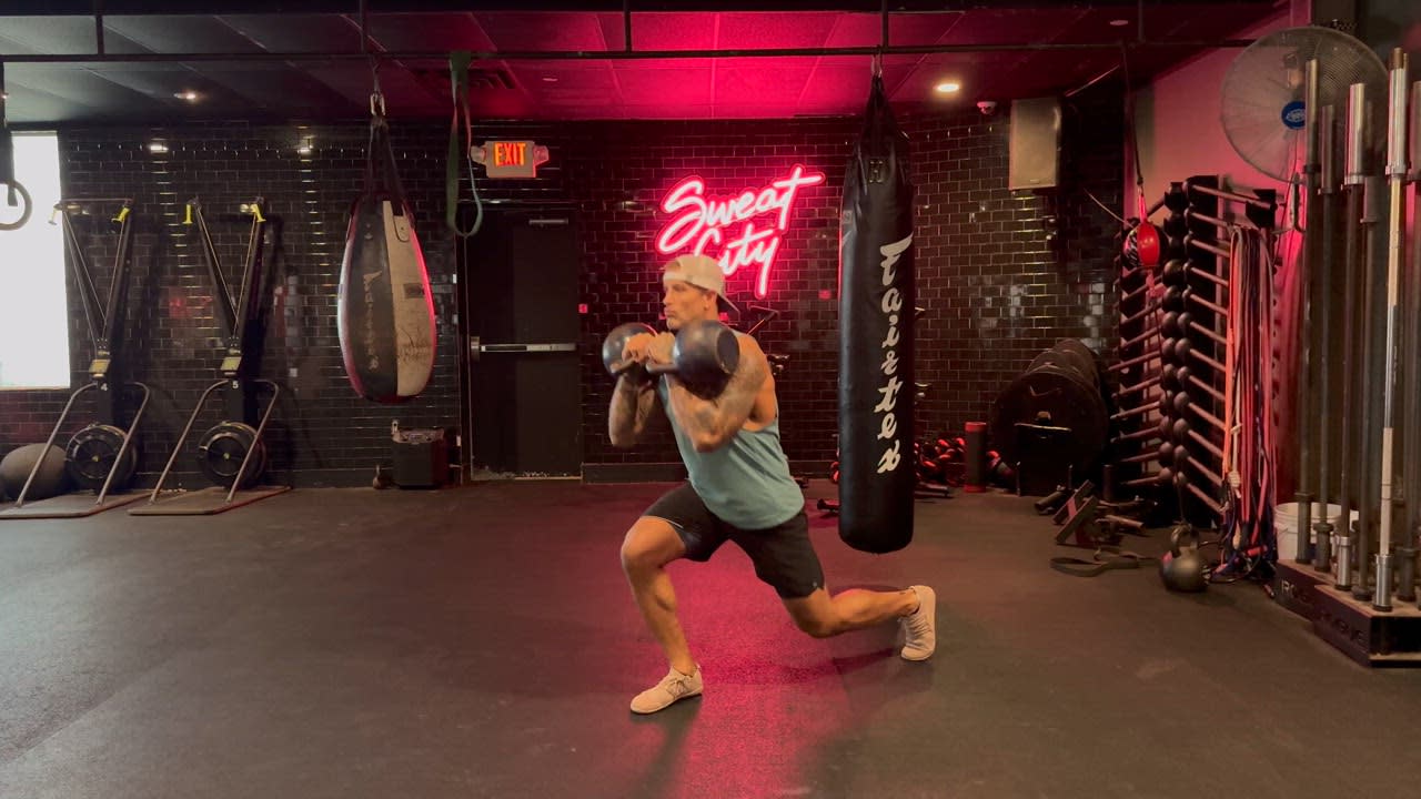 Kettlebell Racked Reverse Lunge