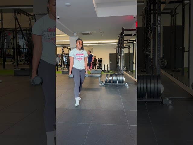 Dual DB/KB Walking Lunges