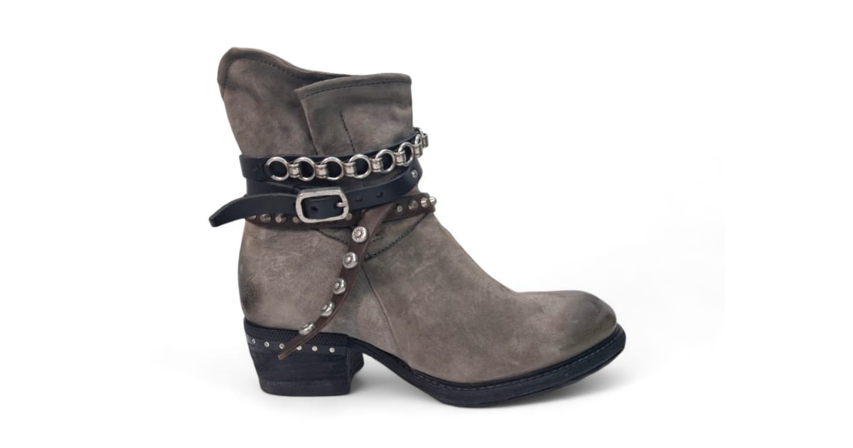 A.S. 98  Gray Biker Boots