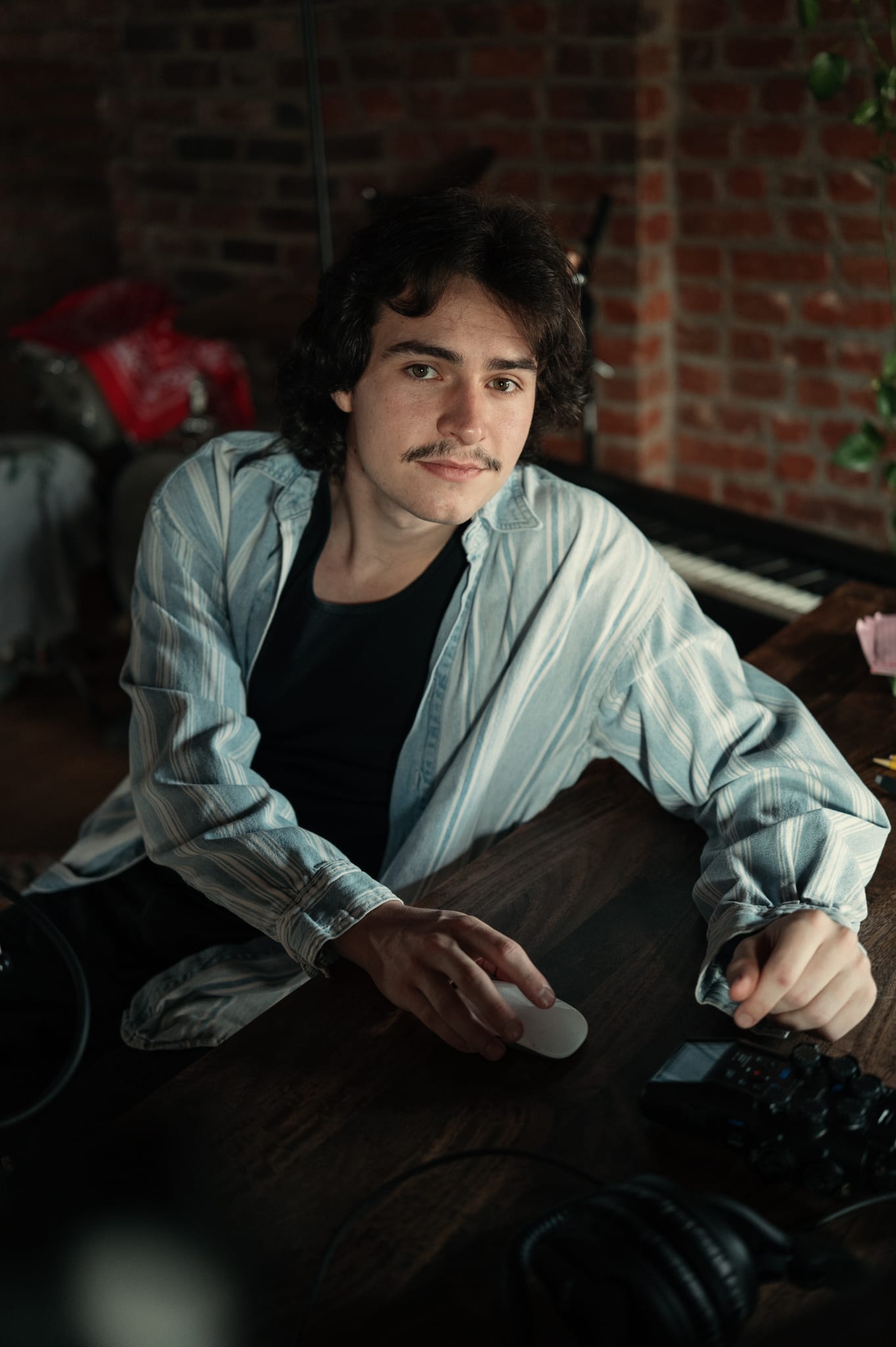 Kaelan DiJulio in the studio