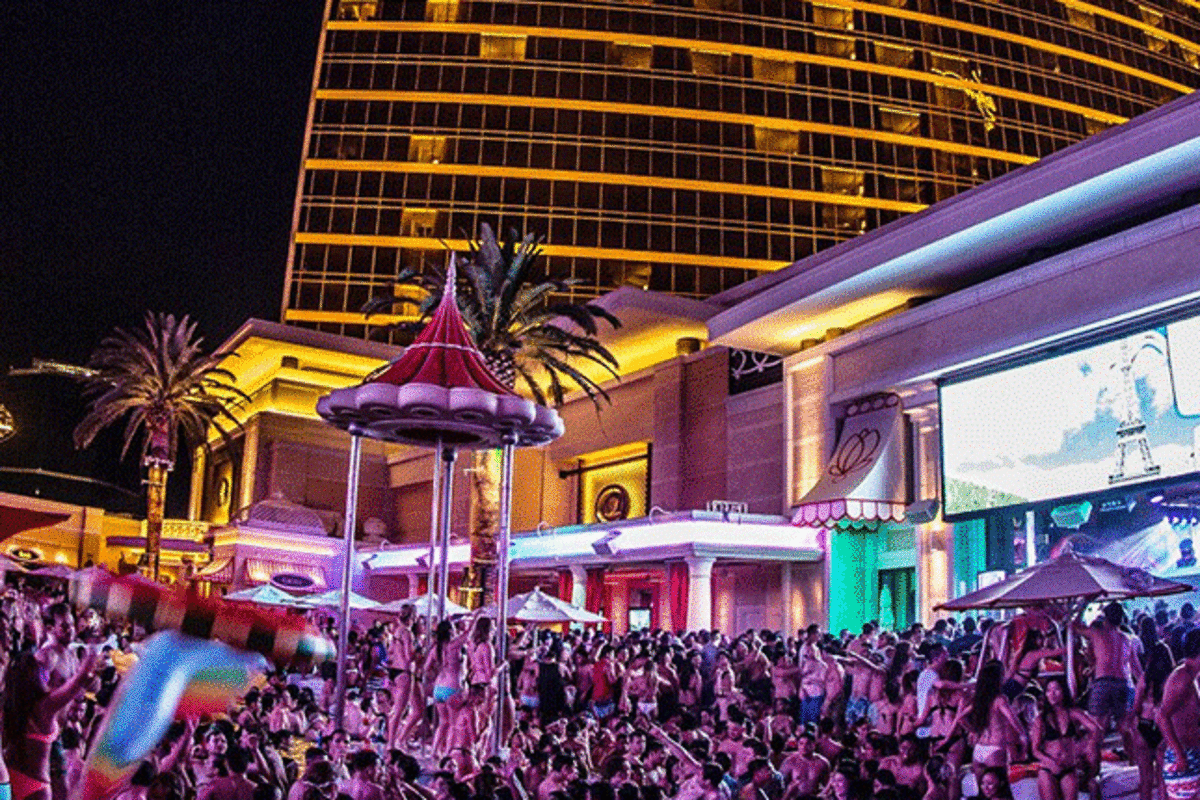 Encore Beach Club at Night