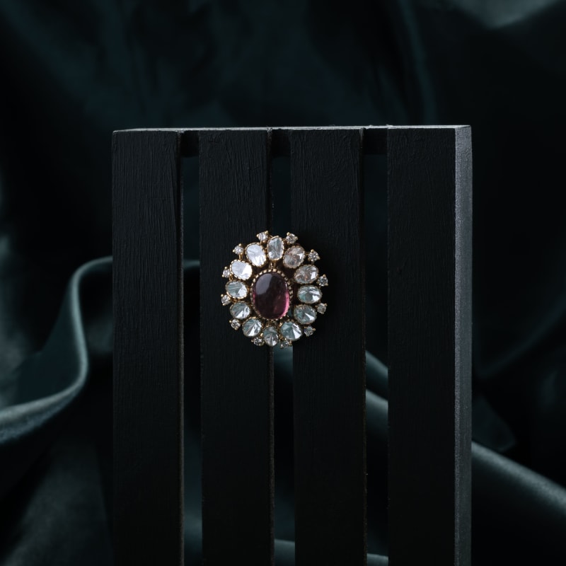 Diamond floral pendant