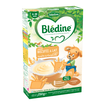 LOT DE 2 - BLEDINA - Blédidej Lait et céréales Saveur biscuité