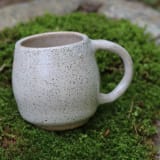 Tall white speckle mug - Image 2