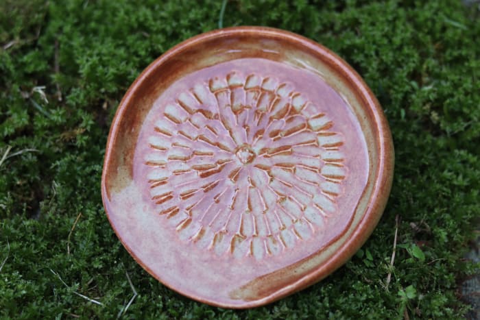Orange Rusty spoon rest/Garlic Grater
