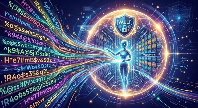 A visual representation of password security with a lock and key