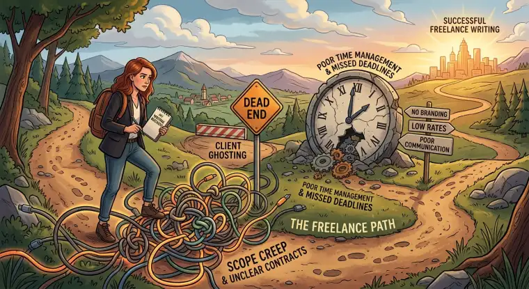 كاتب محتوى مستقل يواجه تحديات