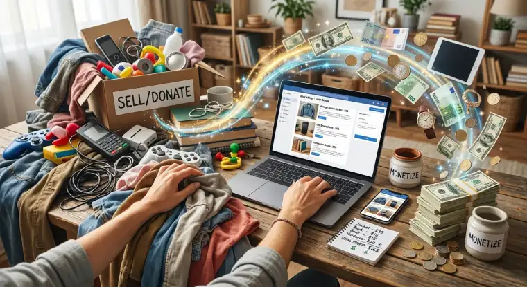 A decluttered living room ready for sale