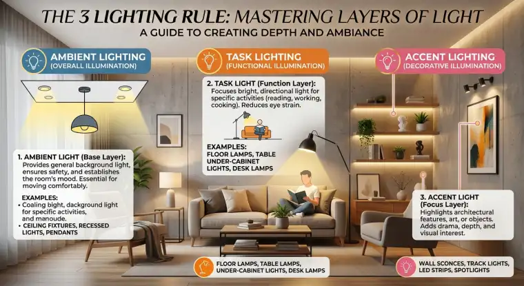 A beautifully lit small room