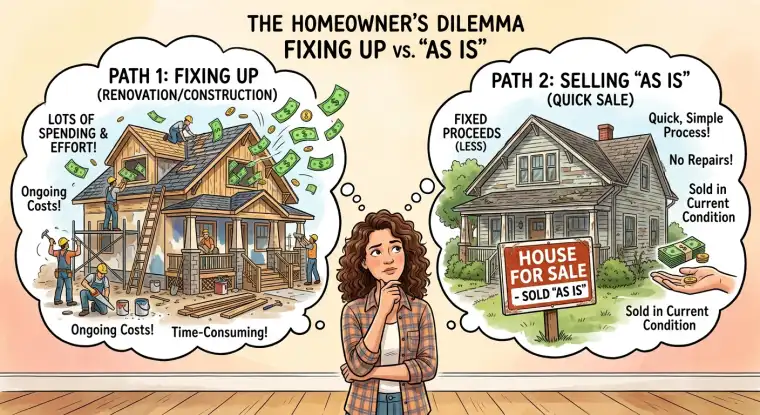 A house with a sold sign