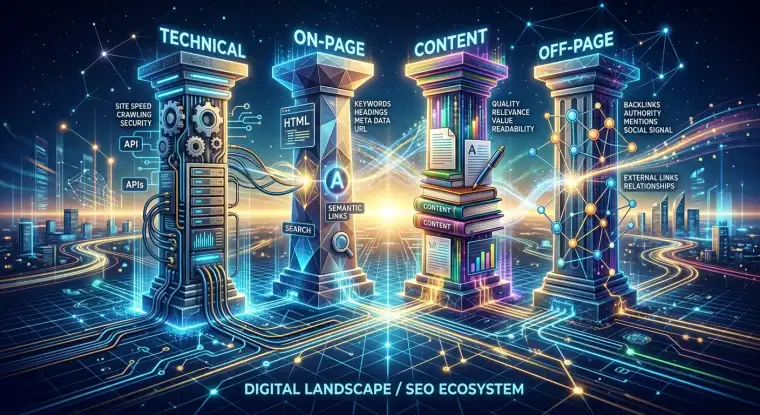 A computer screen displaying website analytics and SEO keywords.