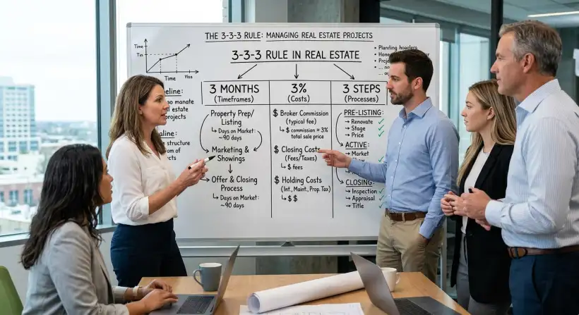 A house with a 'for sale' sign