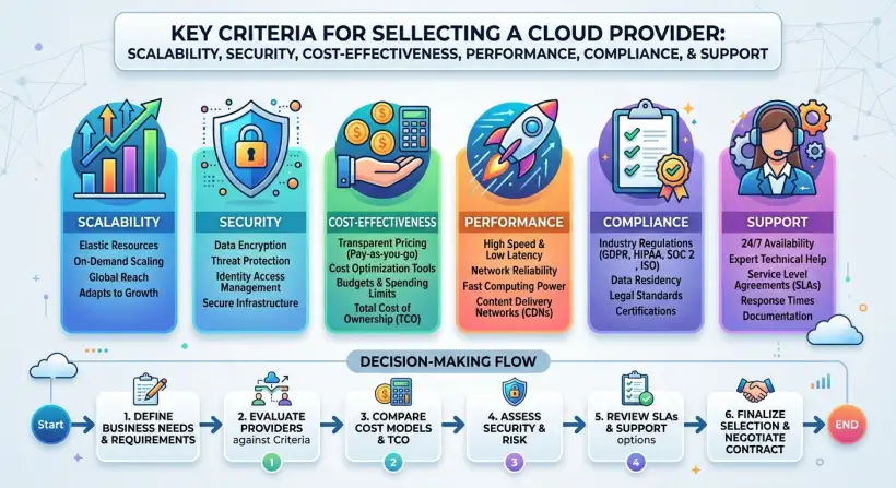 A comparison of cloud provider services.